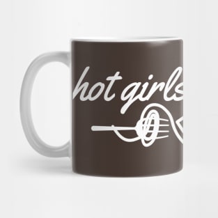 Making Extremely Hot Girls-hot girls eat pasta Mug